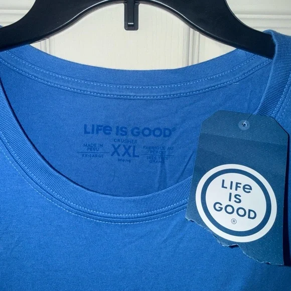 Life Is Good Blue Baseball Tee - Picture 3 of 3